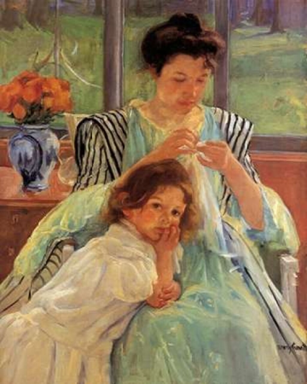 Young Mother Sewing 1900 Poster Print by Mary Cassatt - Item # VARPDX372763